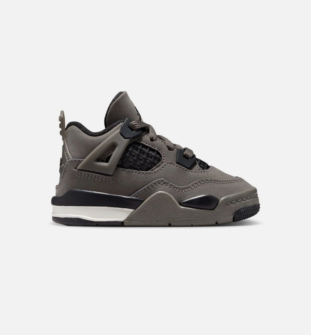 Air Jordan 4 Retro Cave Stone And Black Infant Toddler Lifestyle Shoe Cave Stone Black Moon Particle