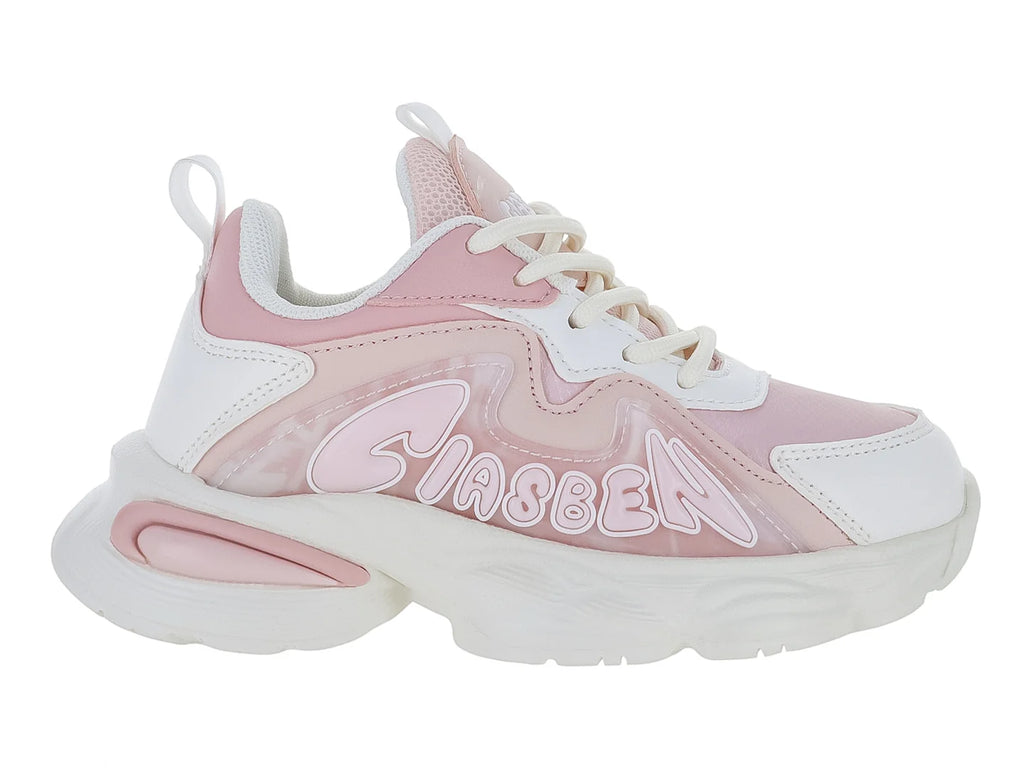 Tenis Clasben Bubble Rosa Blanco para Niña