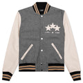 Oversized Stars Varsity Jacket Grey