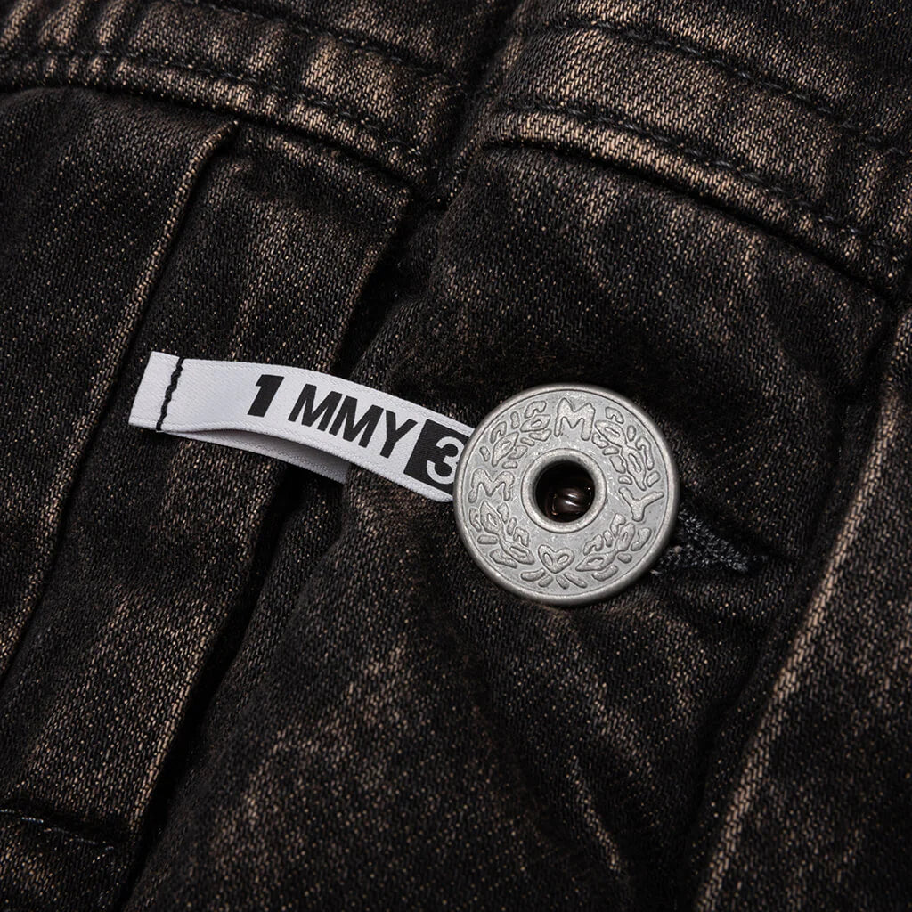 Puffer Denim Jacket Black