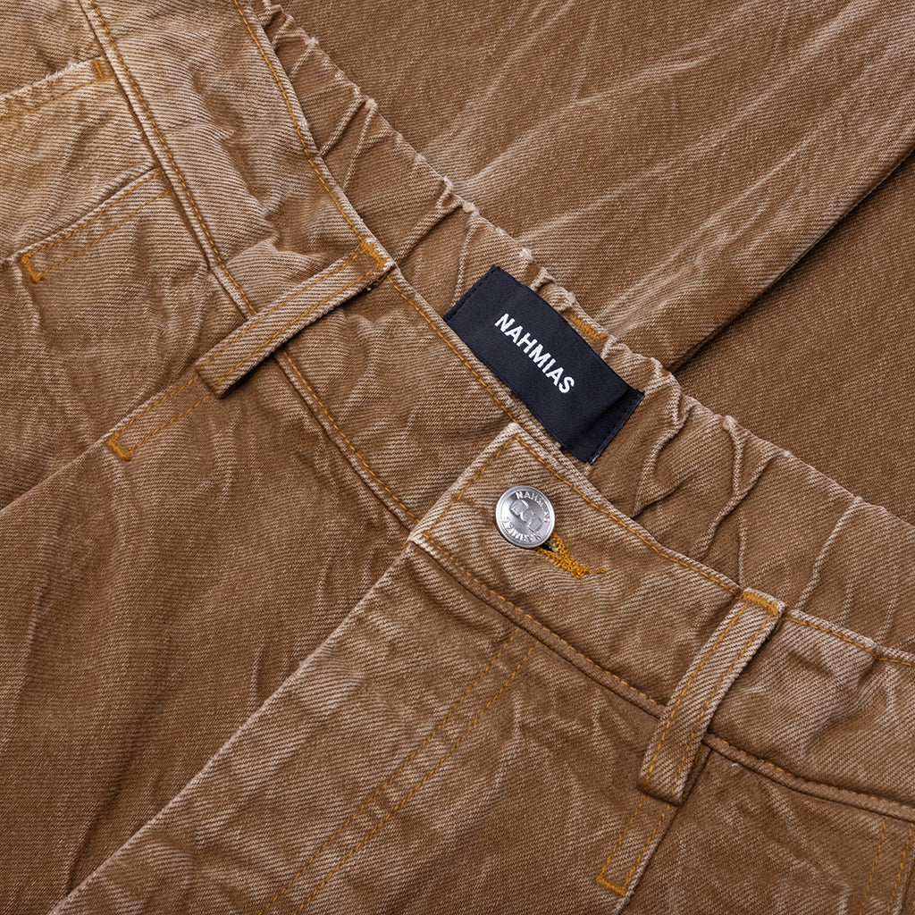 Denim Oversized Cargos Brown Wash