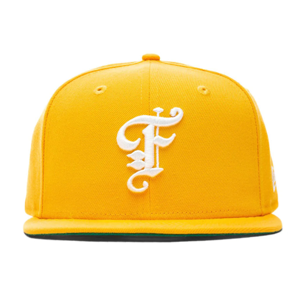Feature x New Era Old English Fitted Hat Gold Off White