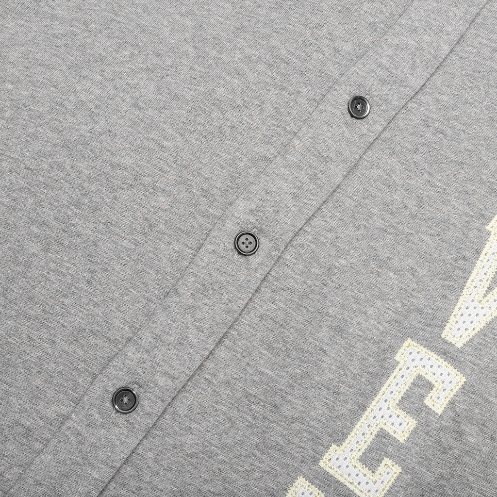Fleece College Shirt Light Grey Melange