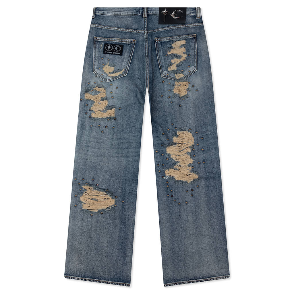 Vintage Double Knee Pants Blue