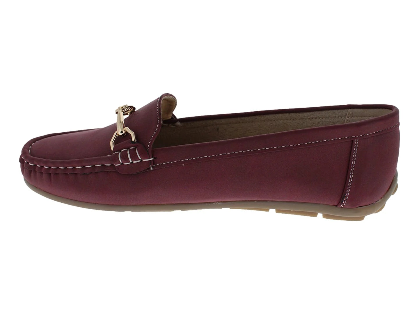 Zapatos Mocasines Comfort Fit Burgundy para Mujer