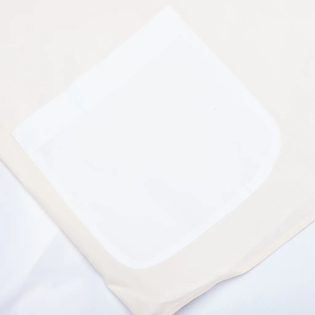 Short Sleeve Pocket Shirt White Cream Light Blue