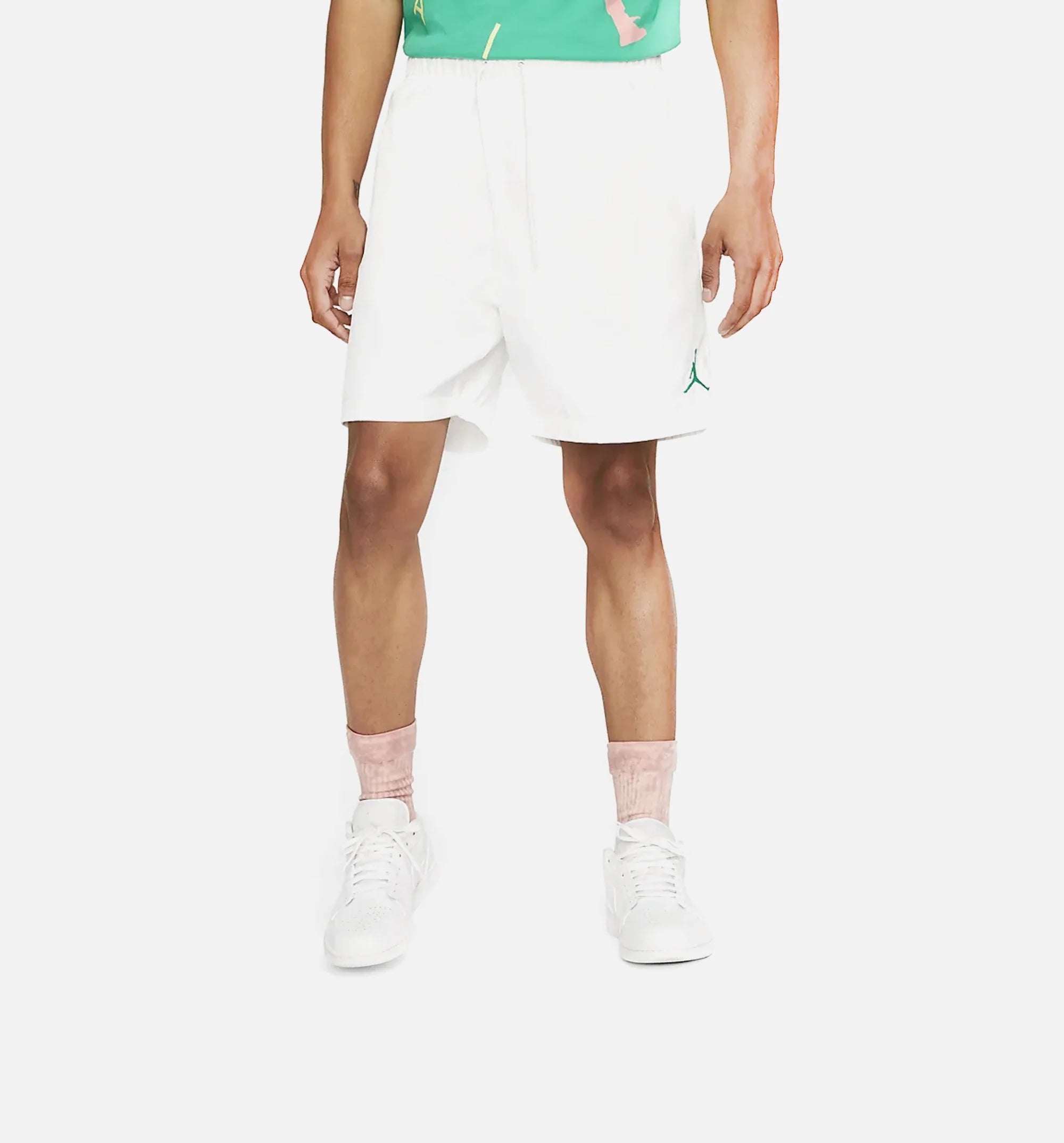 Jumpman Poolside Mens Shorts White Black