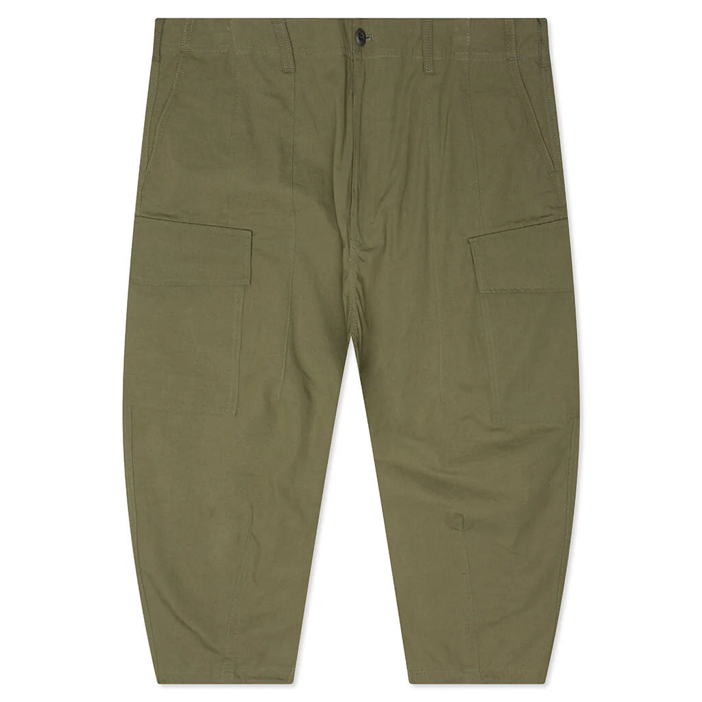 Compact Cotton Cargo Pants Khaki