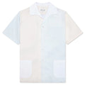 Short Sleeve Pocket Shirt White Cream Light Blue