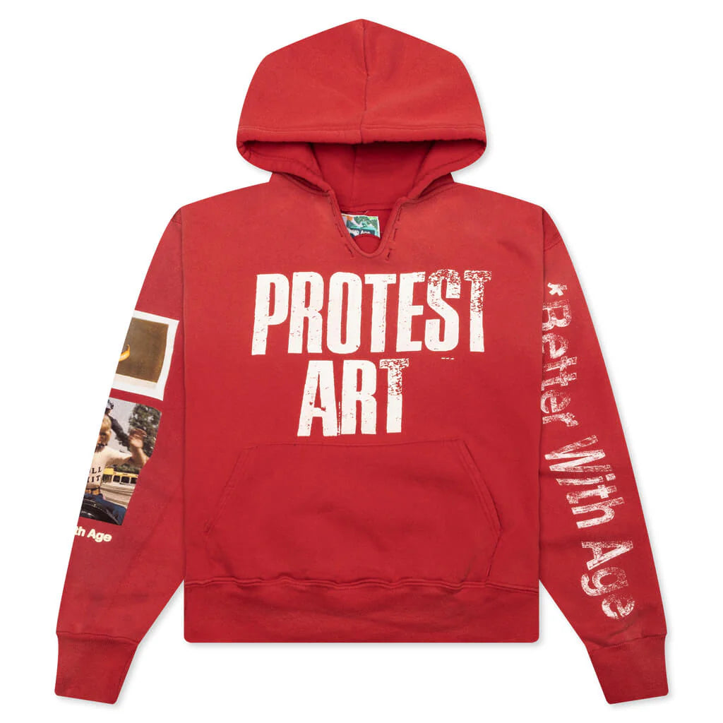 Protest Art Hoodie Red