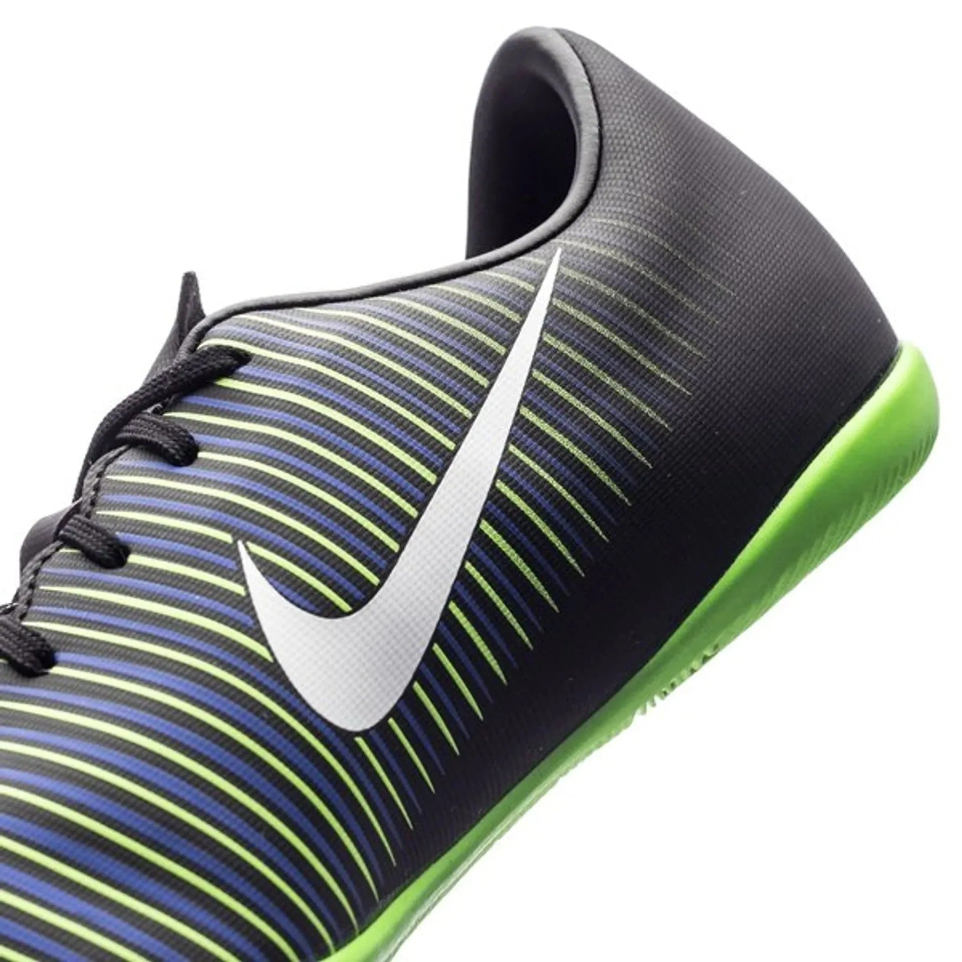 Nike Jr MercurialX Vapor XI IC Indoor Soccer Shoes Black White Electric Green