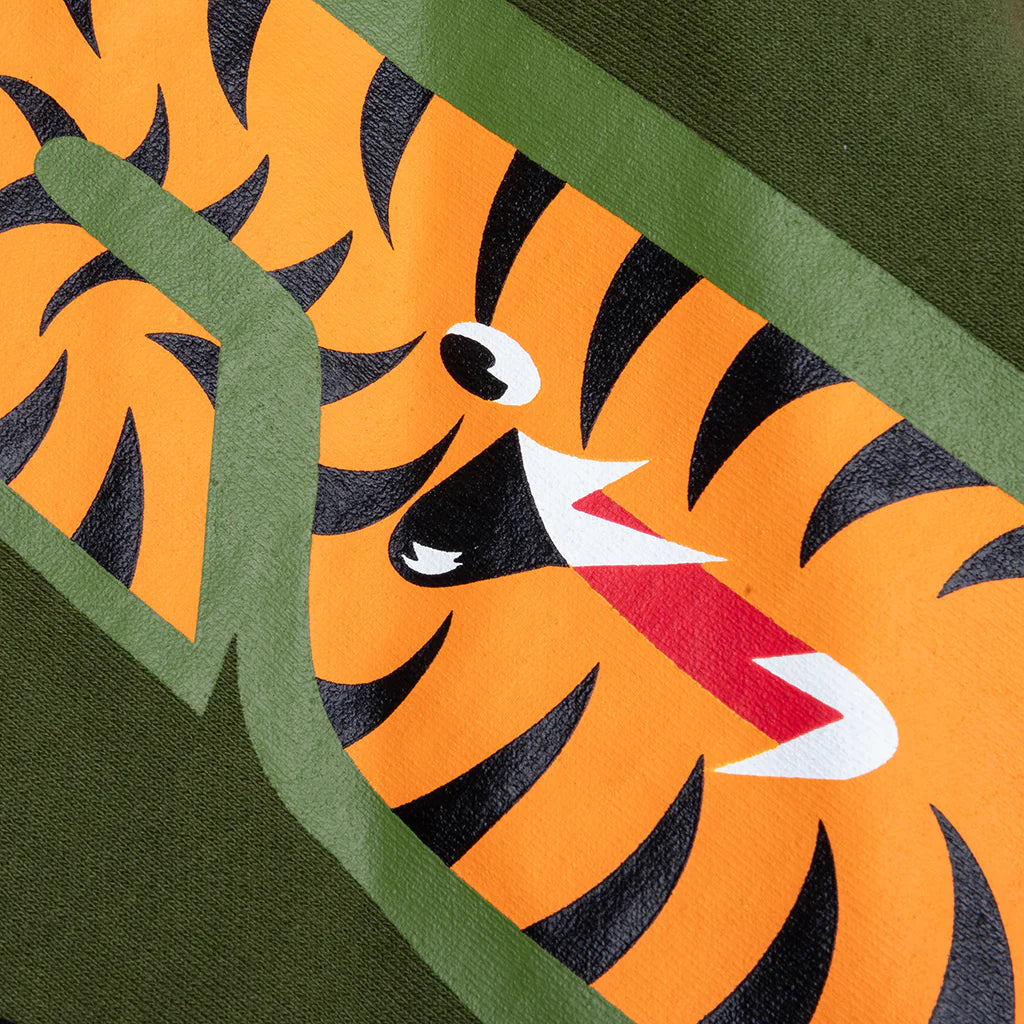 1st Shark Full Zip Hoodie Olive Drab