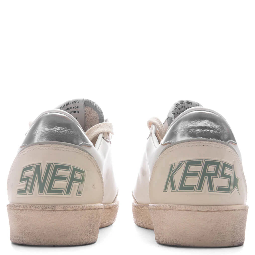 Womens Ball Star White Green Silver