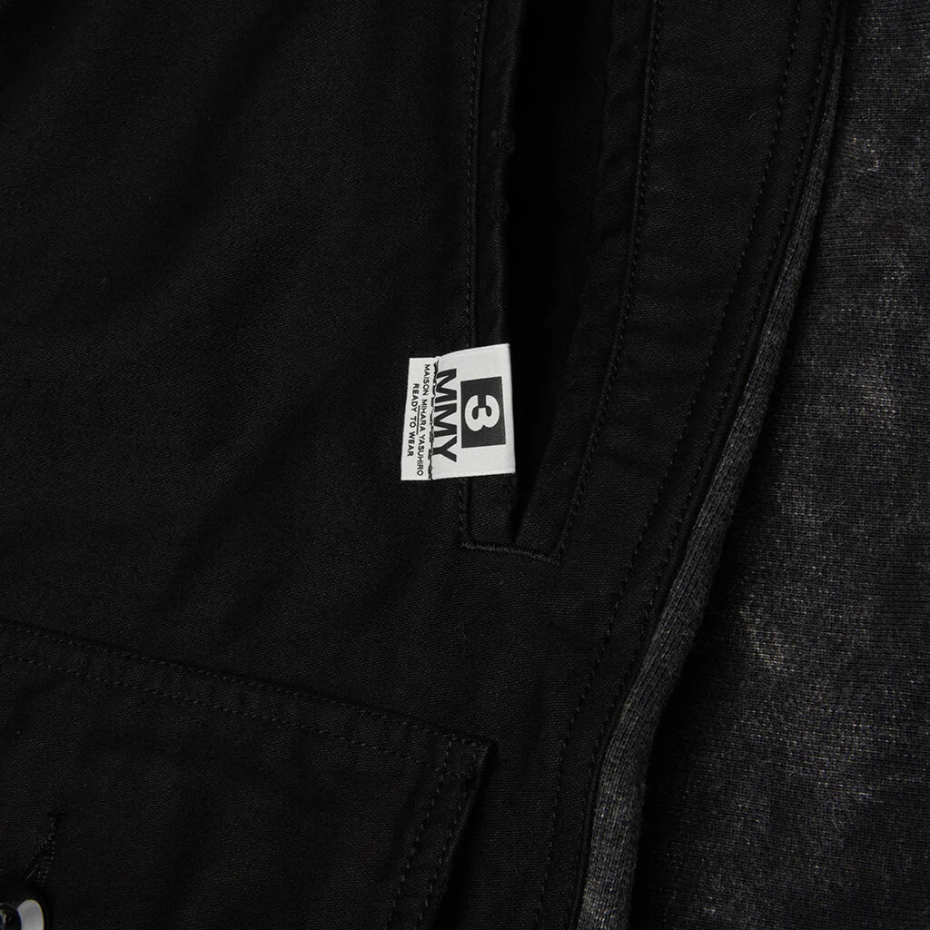 Sweat Pants Combined Cargo Pants Black