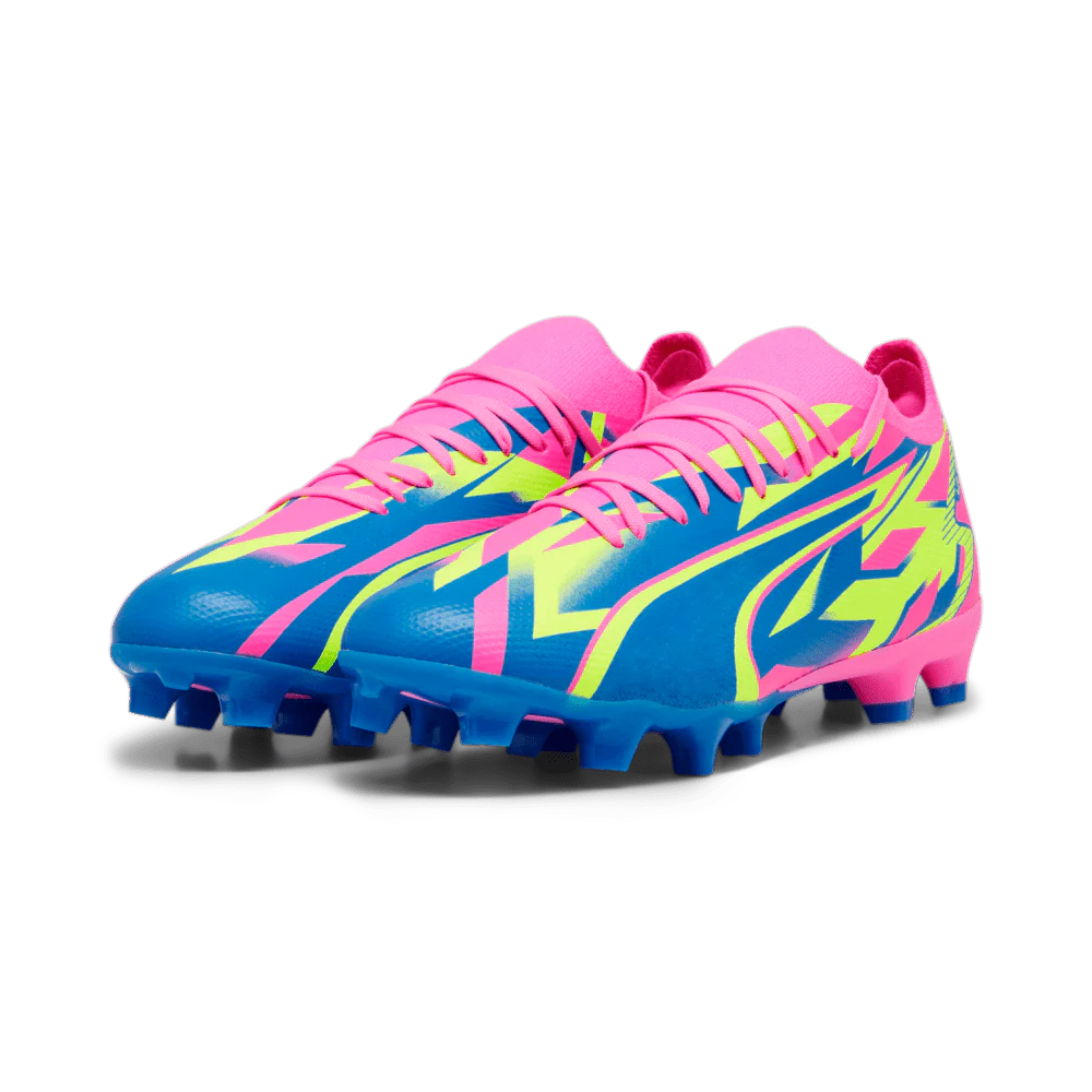 PUMA Ultra Match Energy FG AG Multi Ground Soccer Cleats Pink Yellow