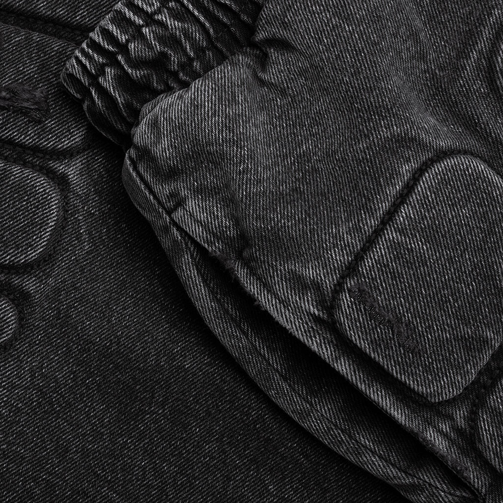 Denim Moto Short Black Denim