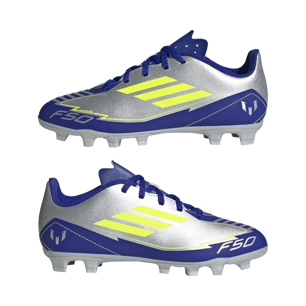 adidas F50 Club Messi Firm Multi Ground Boots Junior Silver