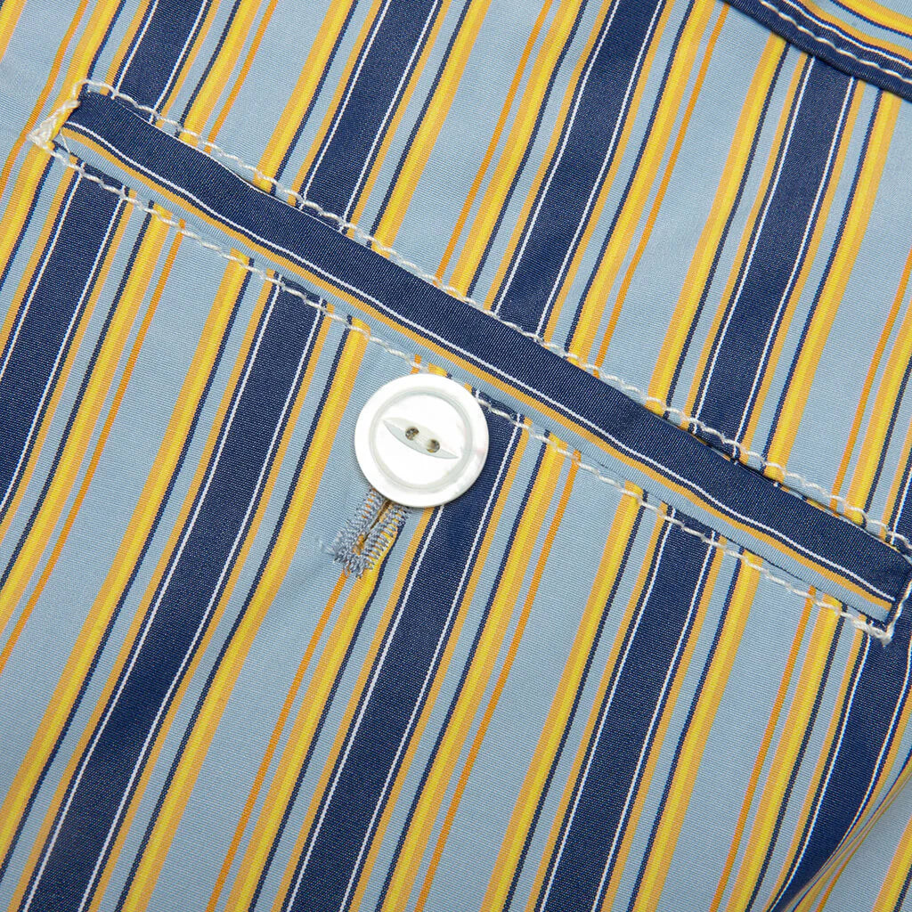 Striped Poplin Trousers Baltic