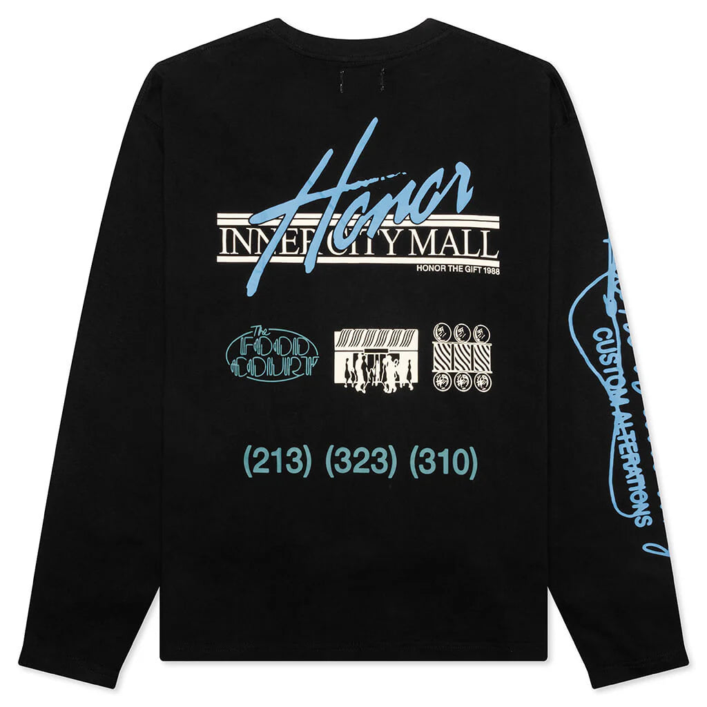 HTG Mall Logo L S Tee Black