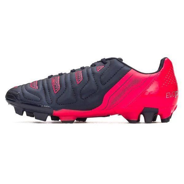 PUMA Evopower 42 FG JR Firm Ground Youth Soccer Cleats Peacoat White Bright Plasma