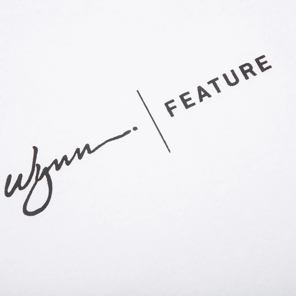 Feature x Wynn Logo Lock Up Tee White