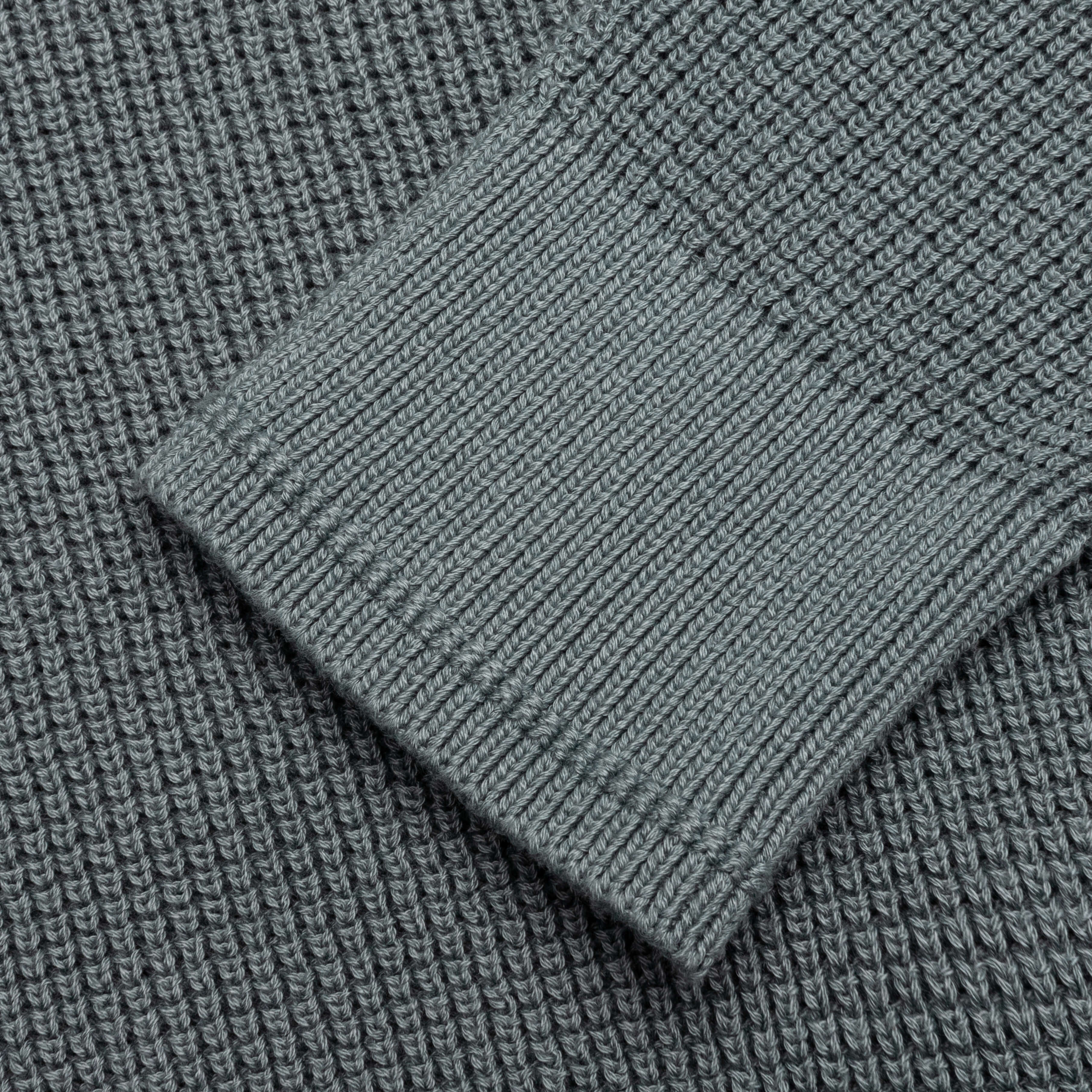 Embroidered Metal Logo Crewneck Titanium