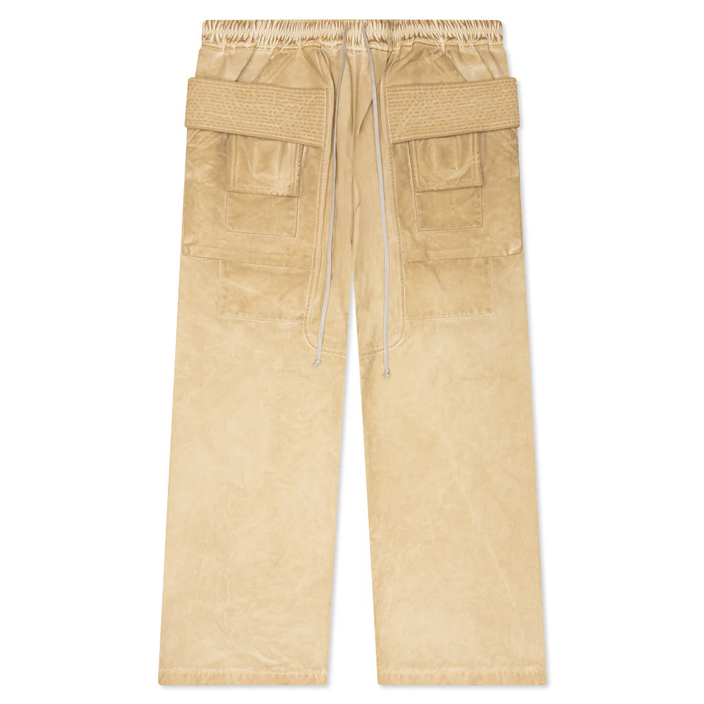 Creatch Wide Cargo Drawstring Pants Pearl Milk