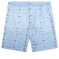 Skate Fit Shorts w Elastic Waist Band Navy Light Blue