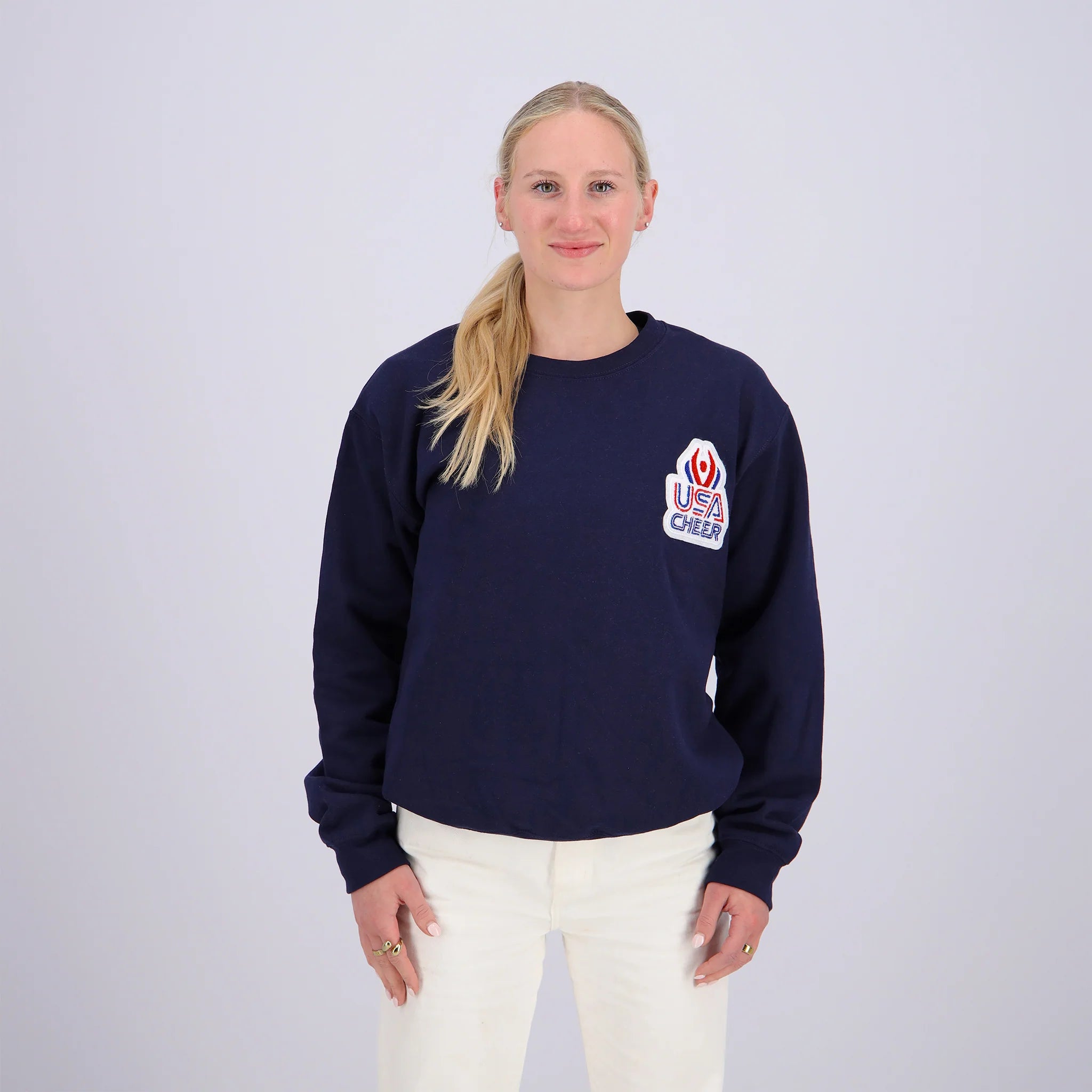 USA Cheer Chenille Crew Sweat