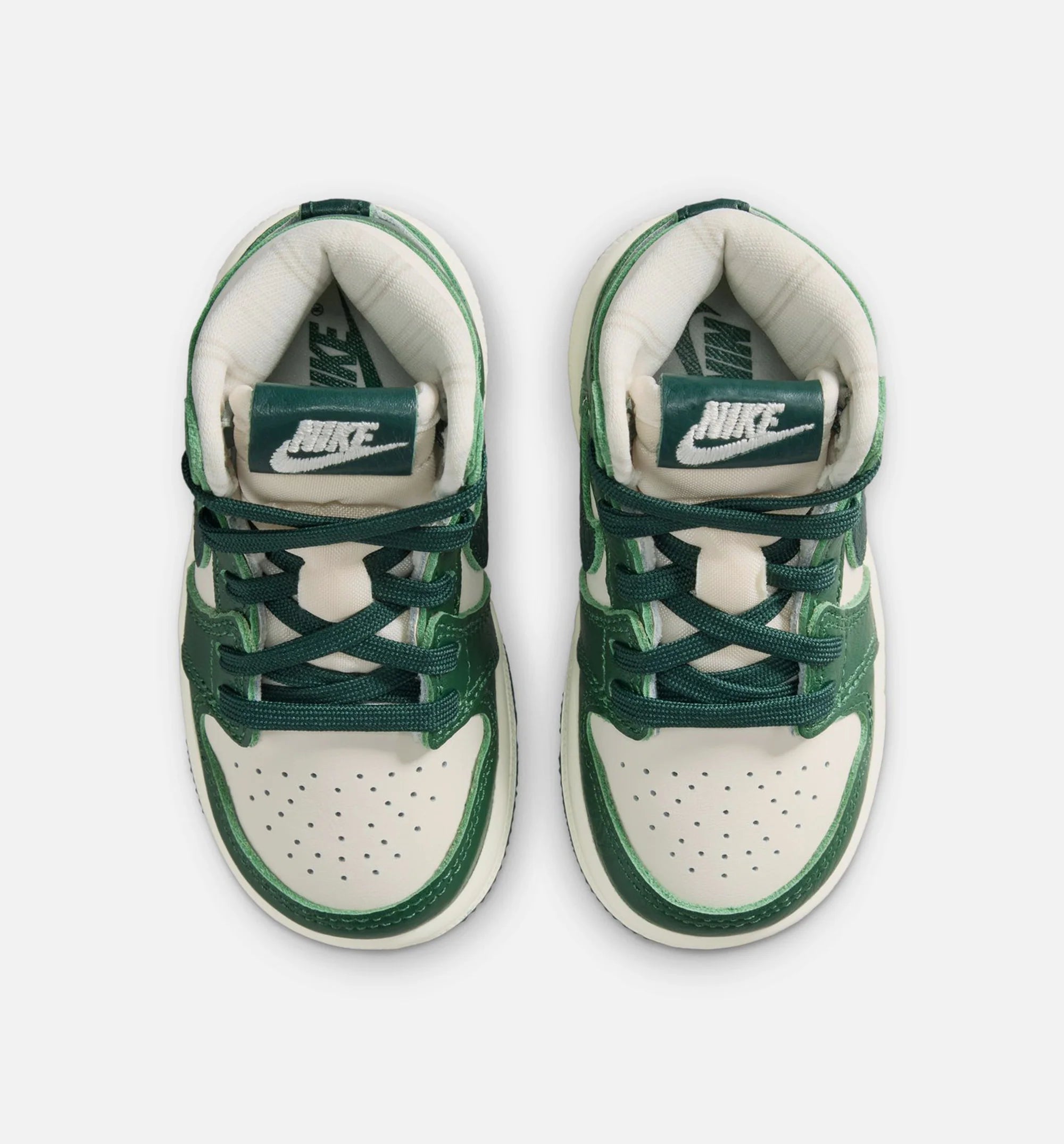 Air Jordan 1 Retro High OG Pro Green Infant Toddler Lifestyle Shoe Pale Ivory Pro Green Fir Coconut Milk Free Shipping