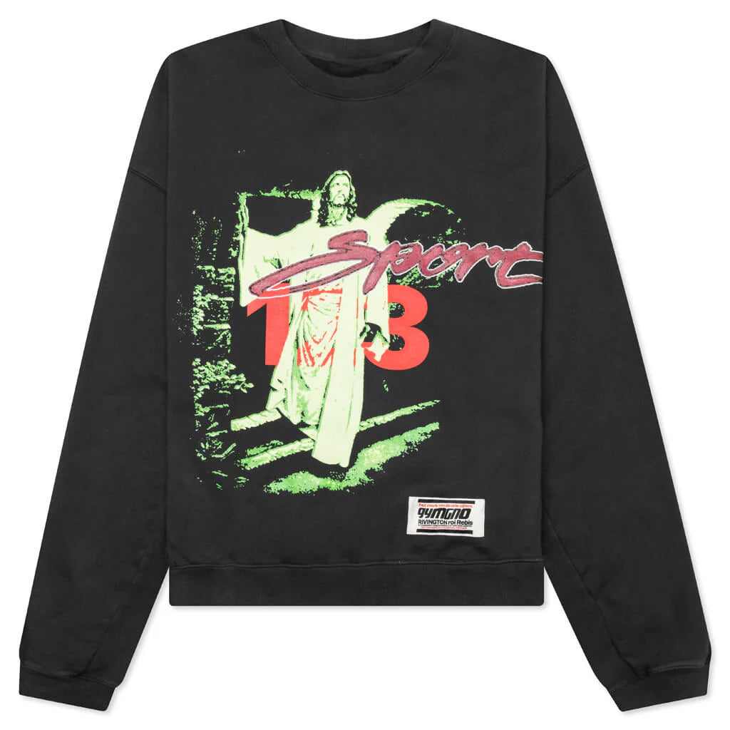 Jesus Sport Crewneck Vintage Black