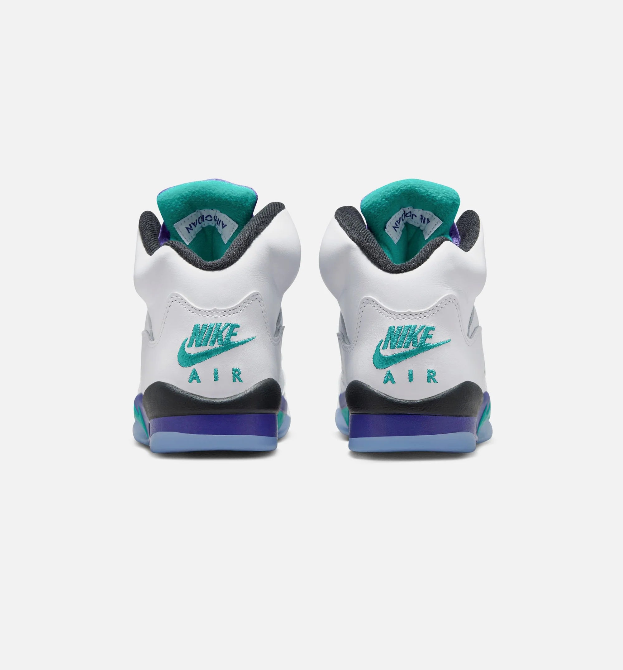 Air Jordan 5 Retro Grape Grade School Lifestyle Shoe White New Emerald Grape Ice Black