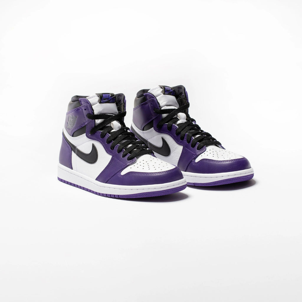 Air Jordan 1 Retro High Top OG Mens Lifestyle Shoe White Court Purple Black Limit One Per Customer