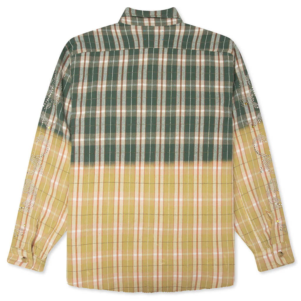 Crystal Flannel Shirt Green Yellow