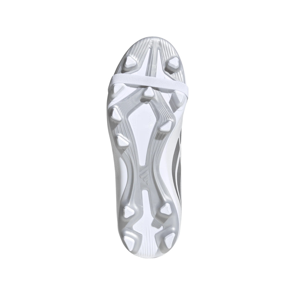 adidas Predator Club Fold Over Tongue Elastic Laces Firm Ground Multi Ground Youth Soccer Cleats White