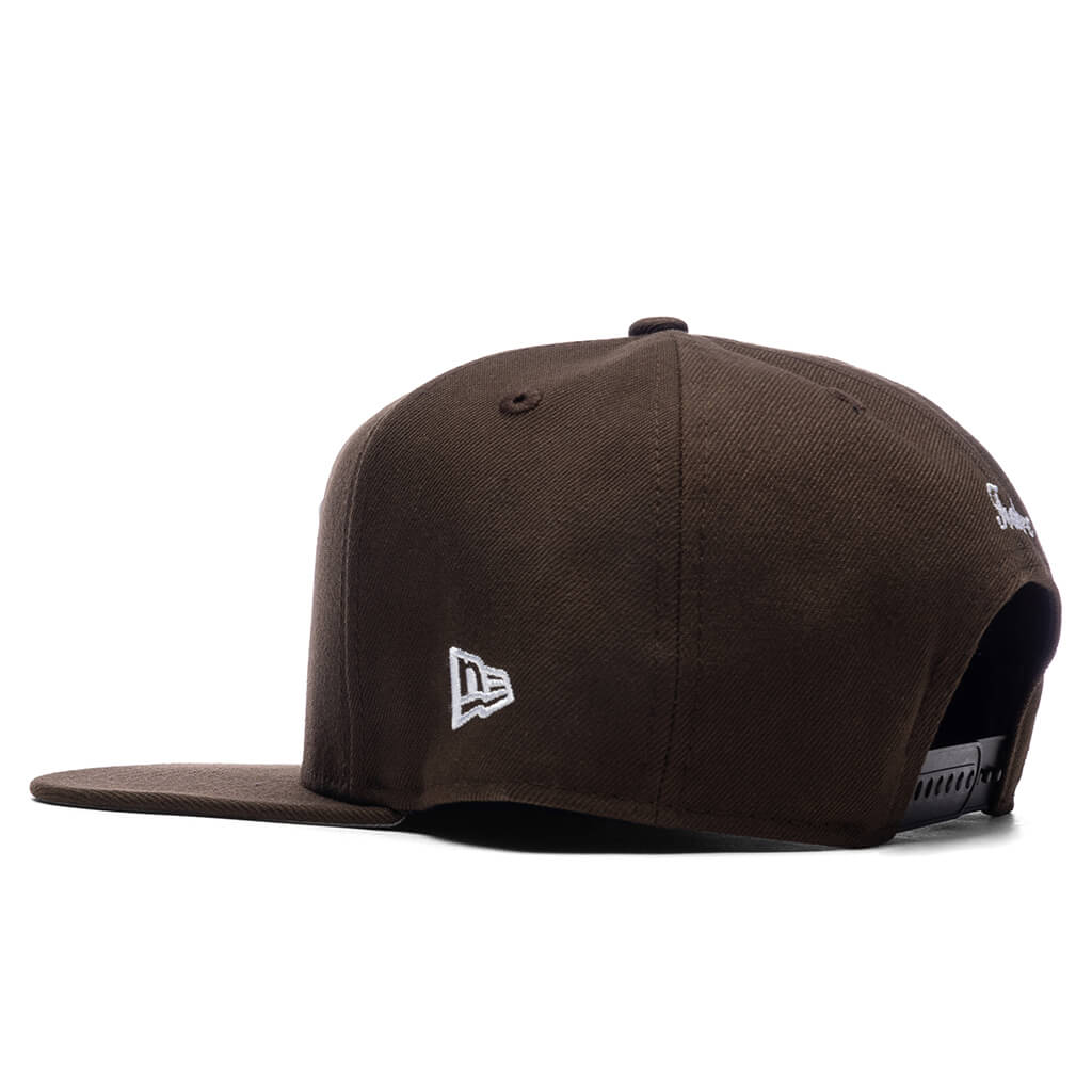 FEATURE x New Era 9Fifty A Frame Old English F Snapback Walnut