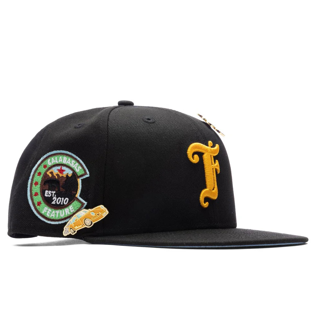 Feature x New Era Old English Calabasas Snapback Black Sky