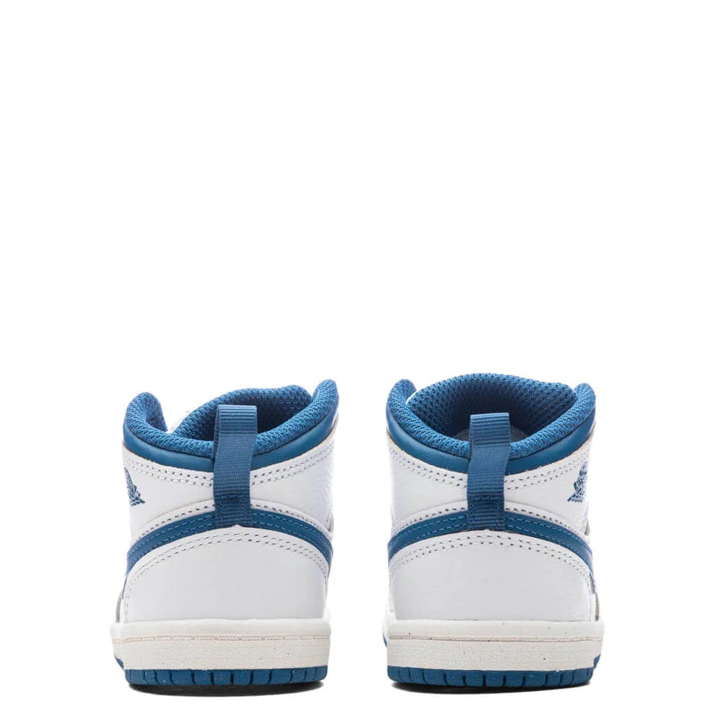 Air Jordan 1 Mid SE TD White Industrial Blue Sail