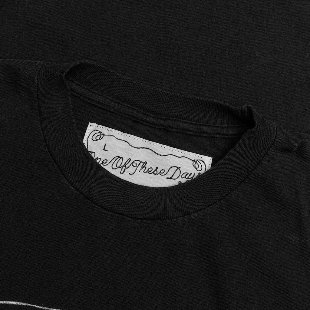 Burns Much Brighter S S T Shirt Sun Faded Washed Black