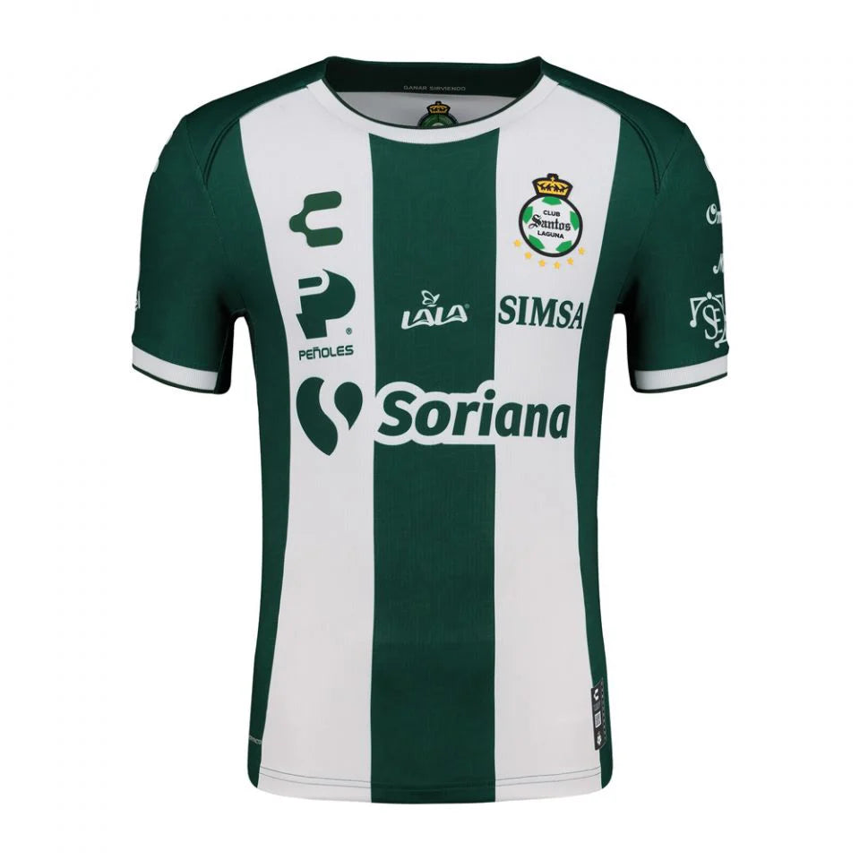 Charly Santos Home Jersey 24 Authentic Green White