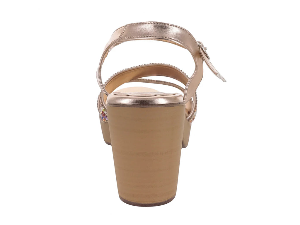 Sandalias Luna Rosa Oro Rosado para Mujer