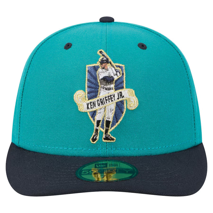 Seattle Mariners Ken Griffey Jr New Era Aqua 59FIFTY Fitted Hat