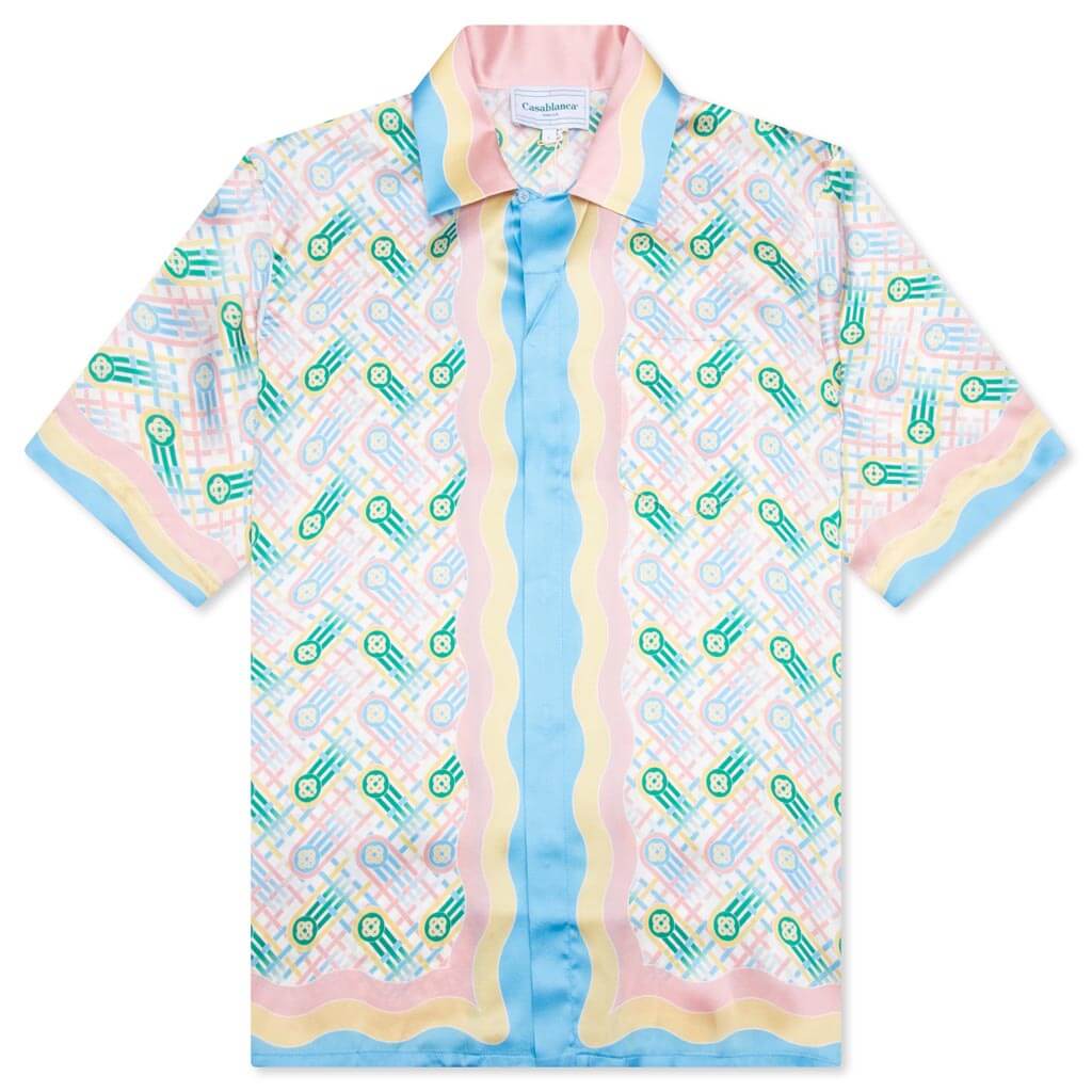Cuban Collar S S Shirt Ping Pong Print