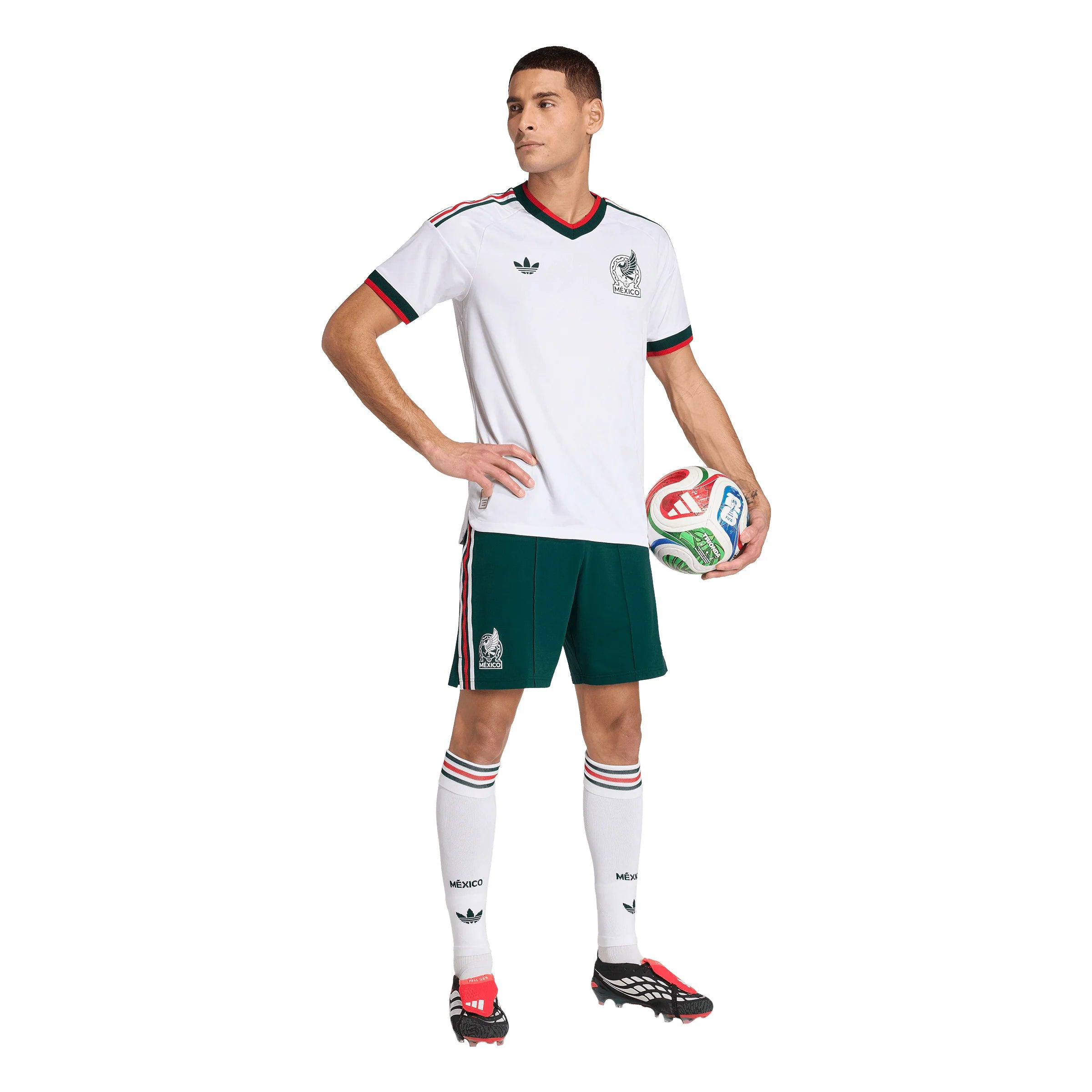adidas Mexico Away Authentic Mens Soccer Jersey 2026 White