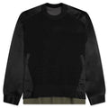 Cotton Chino Mix Pullover Black Navy Dark Khaki