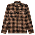 Curved Logo Check Shirt L S Brown Off White