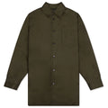 Padded Cotton Satin Shirt Military Green