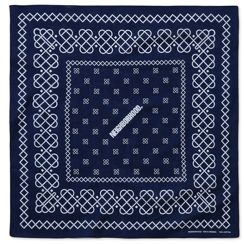 Line Pattern Bandana Navy