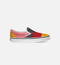 Slip On Patchwork Mens Shoe Multi White