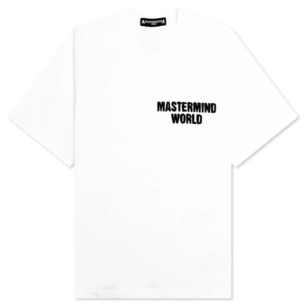 Spray Paint Knit T Shirt White
